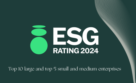 Top 10 large and top 5 small and medium enterprises. Here are the results of the ESG rating 2024